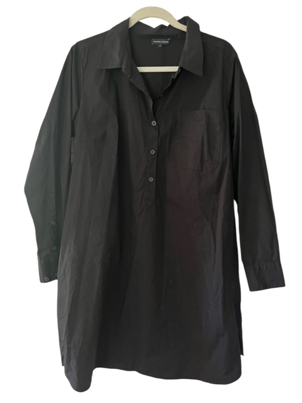 Universal Standard Rubican Dress Sz Small 14-16 Black Shirtdress